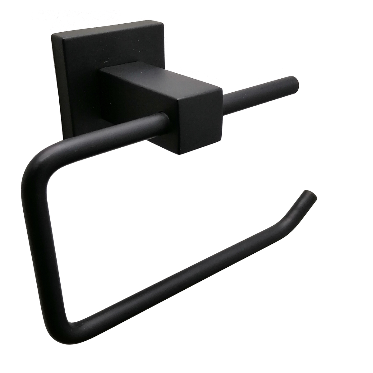 Barelli Piazza Matte Black Toilet Roll Holder Zinc Alloy