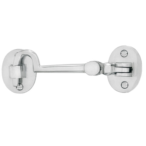Delf Cabin Hook 100mm Polished Chrome - Solid Brass Door Holder