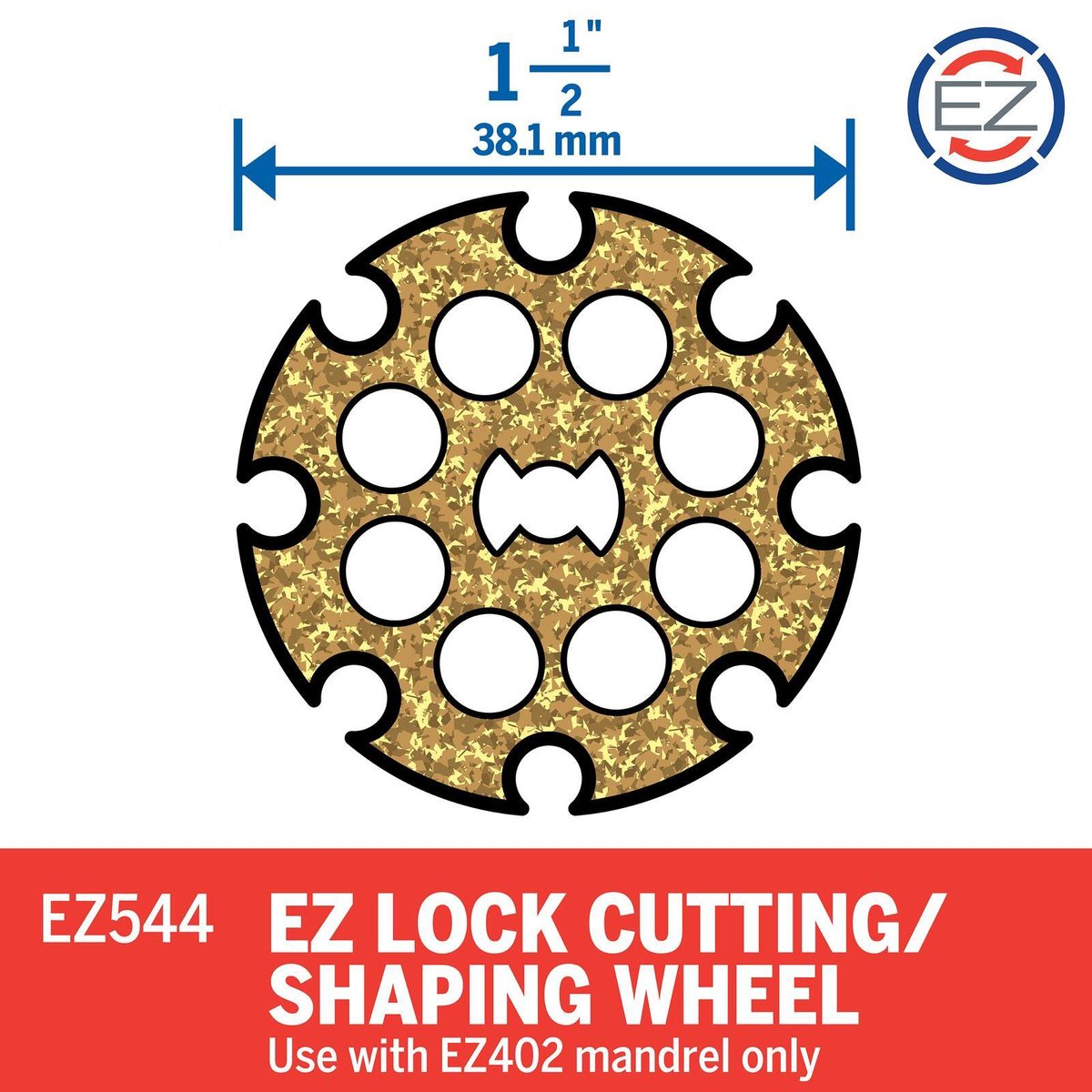 Dremel EZ Lock 38mm Carbide Cutting Wheel (EZ544), Rotary Tool Accessory