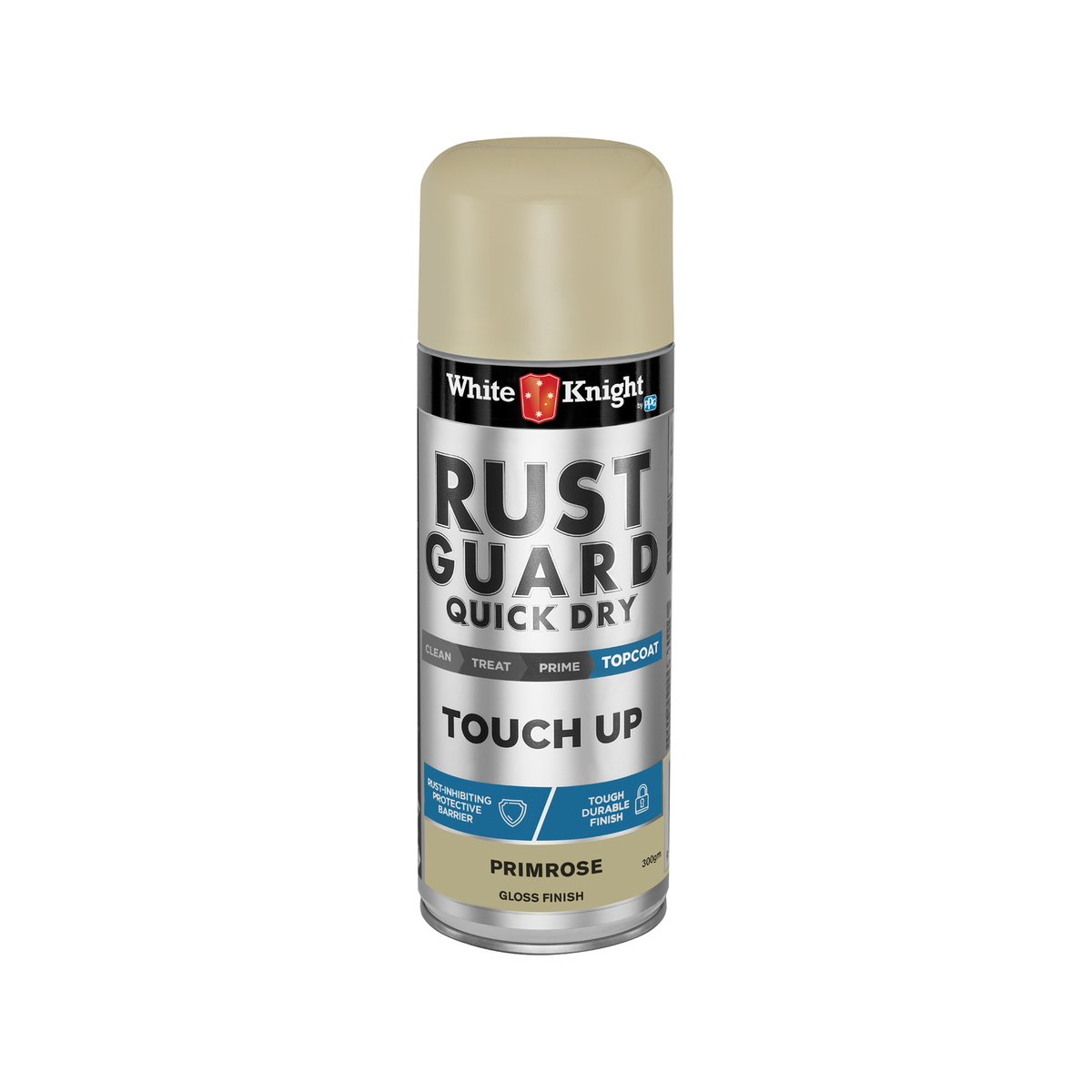 White Knight Rust Guard Touch Up Spray Paint 300g Primrose Gloss