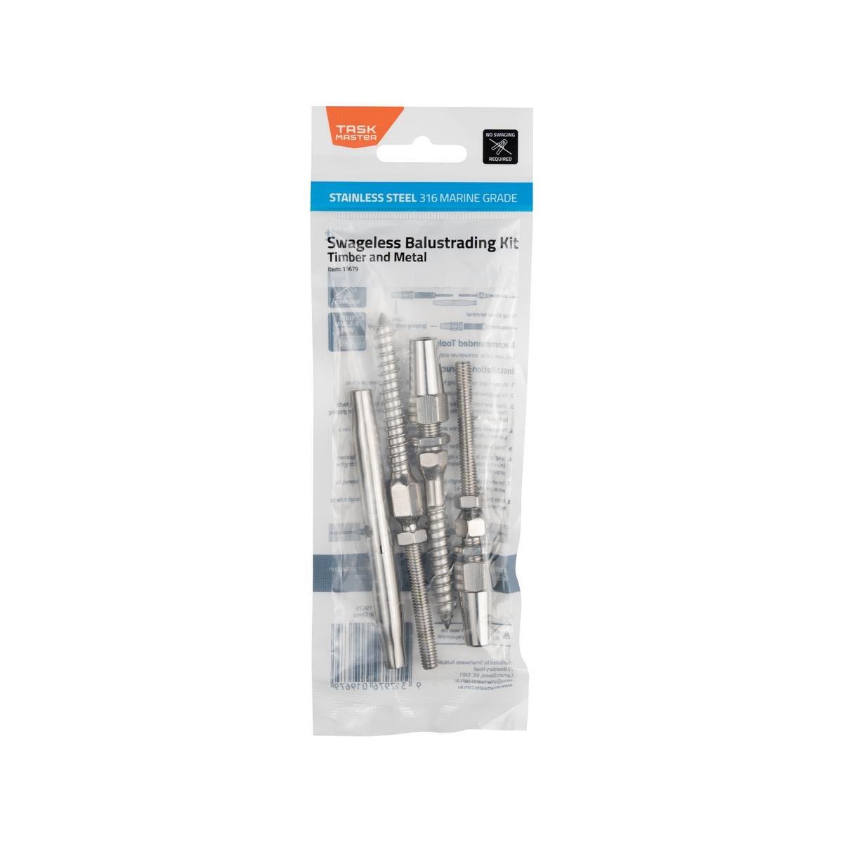 Taskmaster 316 Stainless Steel Swageless Timber and Metal Balustrading Kit
