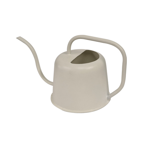 Rapid 0.9L Ivory Steel Watering Can - Powder-Coated with Narrow Spout for Indoor Plants