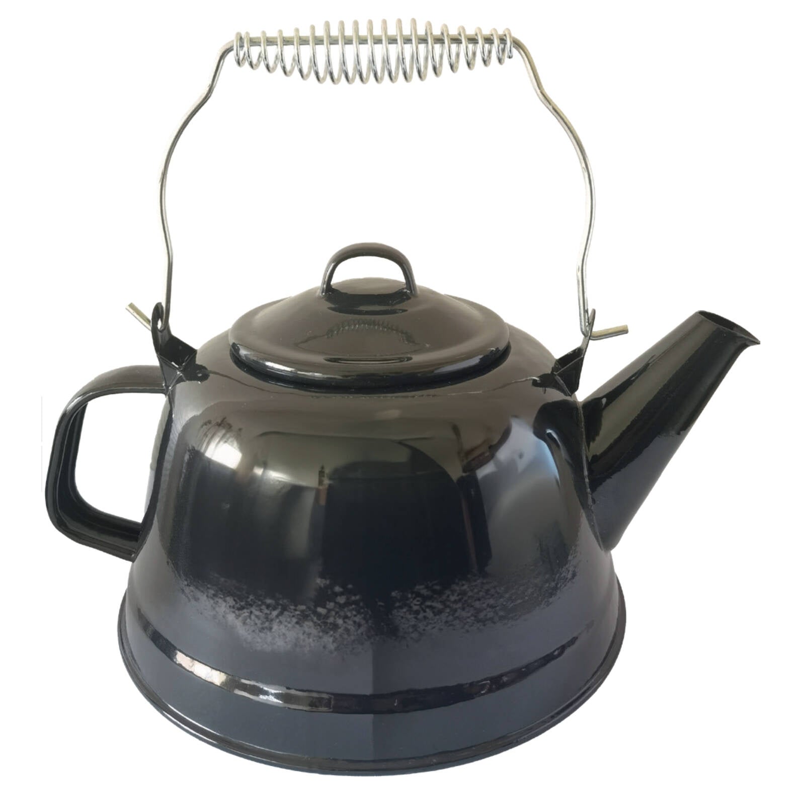 All Set 2.5L Black Enamel Tea Pot