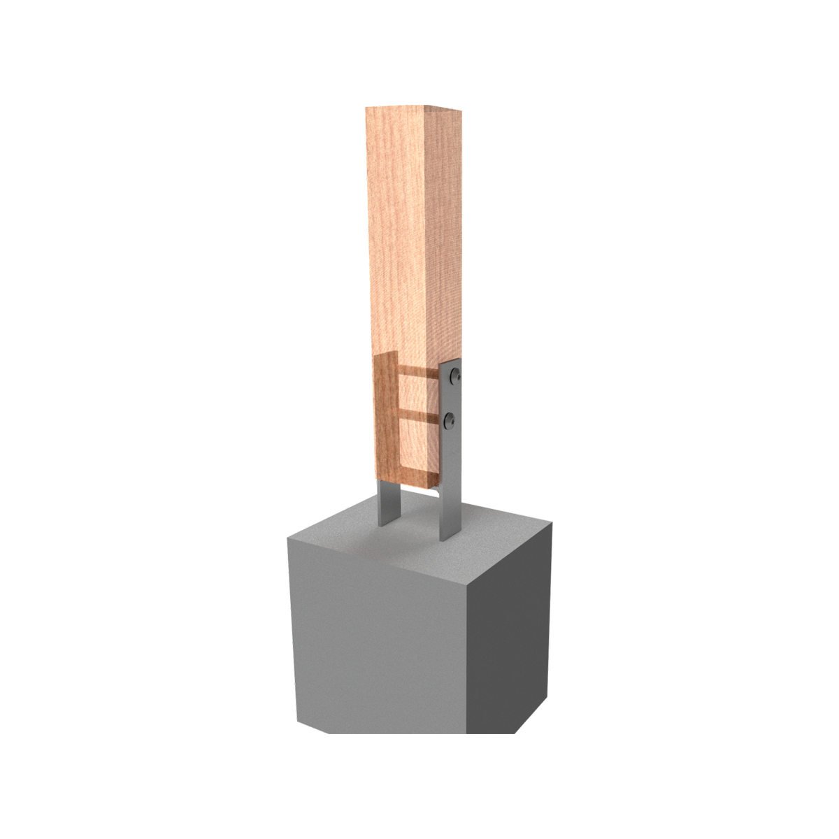 Vuepro Post Support - 600 x 100mm - Stainless Steel - Cyclonic Use - SuperSaverAU - view 3