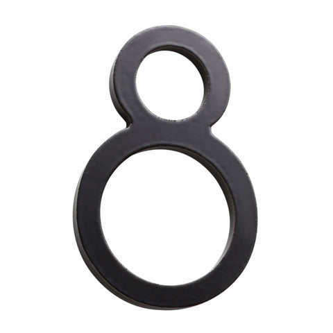 Sandleford Zone House Number 8 75mm Black Galvanised Steel, Powder Coated Weather Resistant