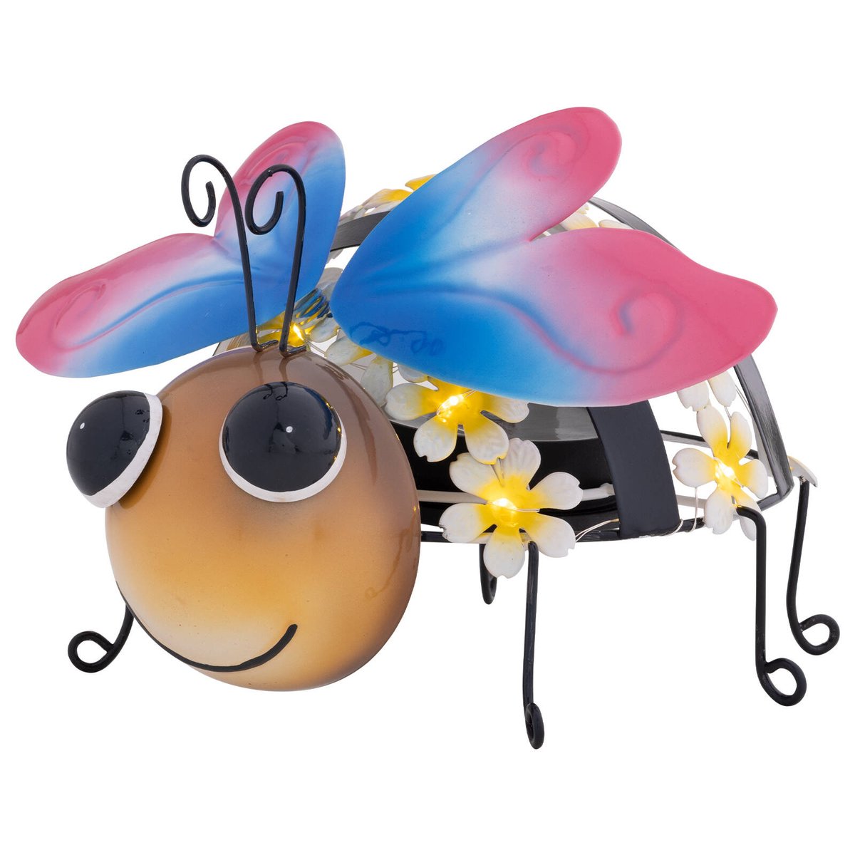 Click Solar Metal Animal Light Bee - 1.2V Rechargeable - Yellow/Pink - Outdoor Decor - SuperSaverAU - view 2