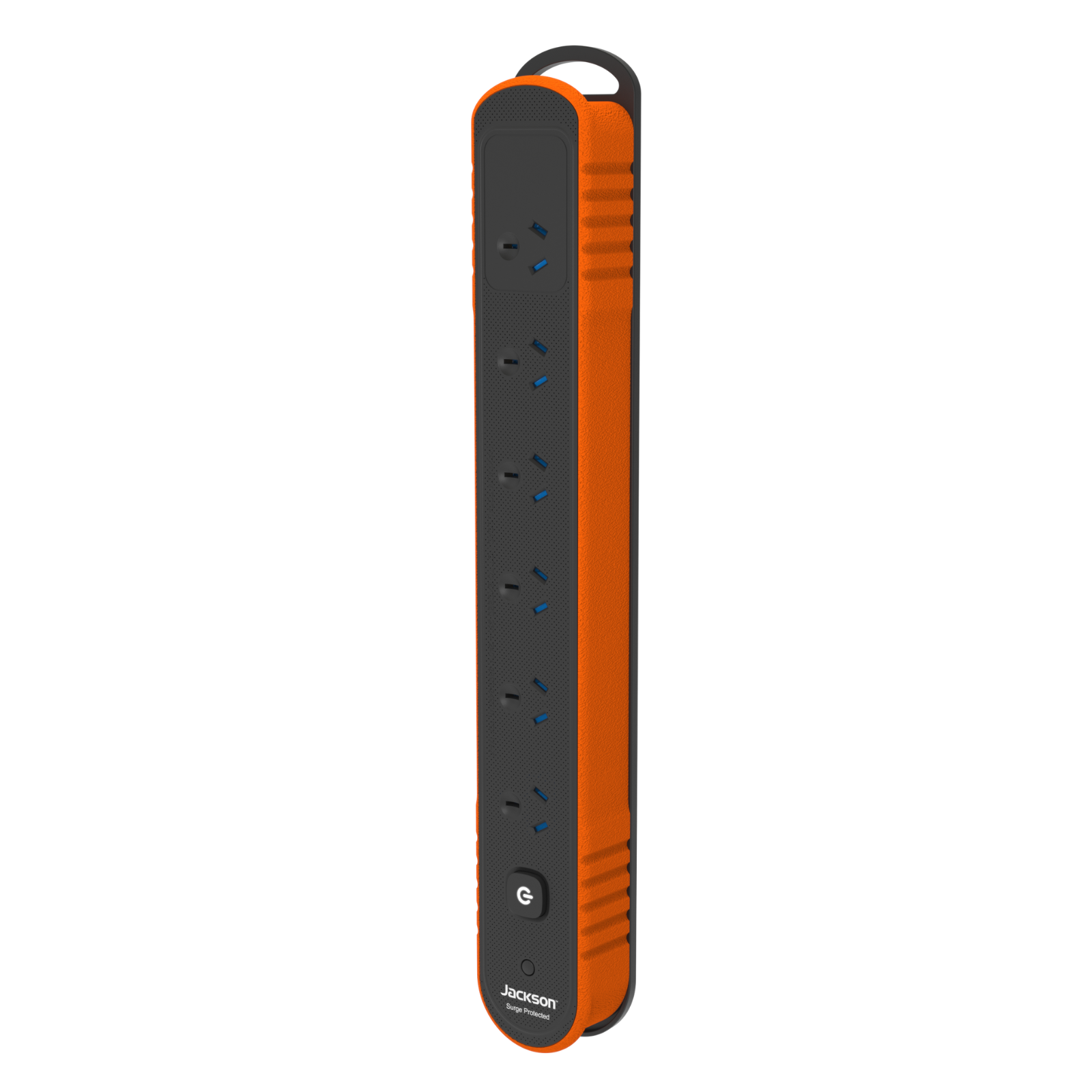 Jackson Rugged Plus 6 Outlet Powerboard 240V 10A 2m Lead with Switch and Surge Protection RUGP6OR