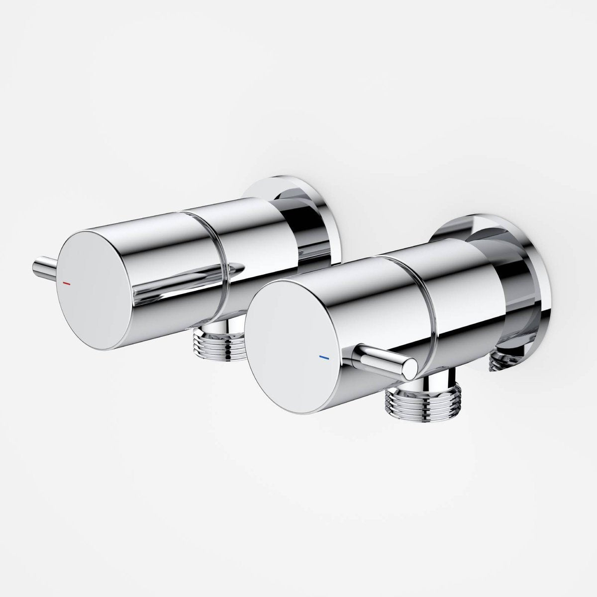 Caroma Chrome Luna Lever Washing Machine Set - Lead Free Brass - 56mm x 99mm - SuperSaverAU - view 3