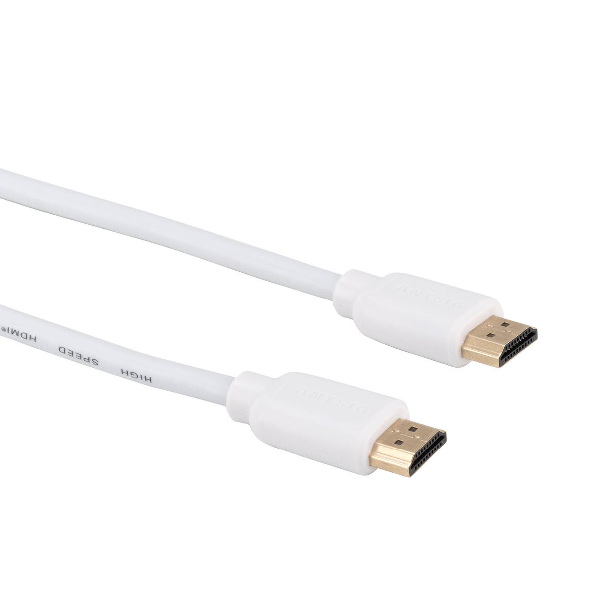 Antsig 2m White HDMI Cable Gold Plated