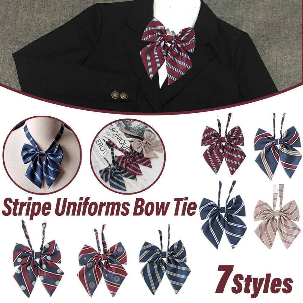 Checkered Sailor Collar Bow Tie for Women's School Uniform - Style K09 - view 4