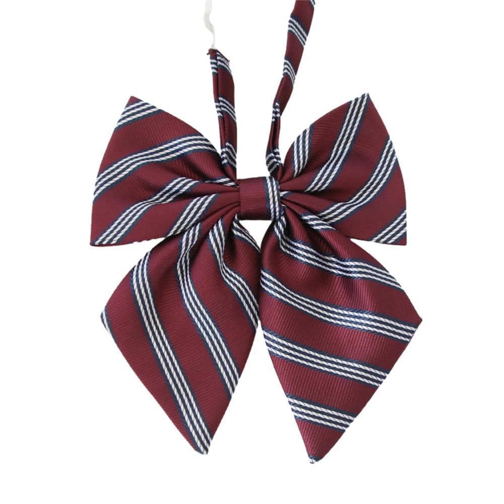 Checkered Sailor Collar Bow Tie for Women's School Uniform - Style K12
