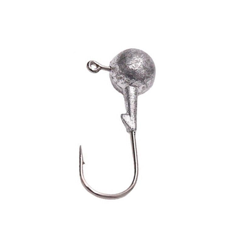 Chemically Sharpened Jig Head Fishing Hooks for Soft Bait Lures - 14 g, Pack of 20
