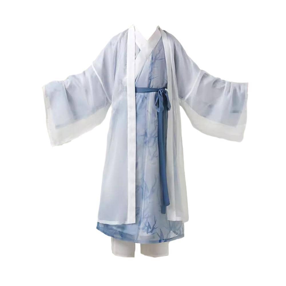 Children's Autumn Hanfu Set, Tang Style - Blue and White, Size 160 (Height 155-165 cm) - view 3