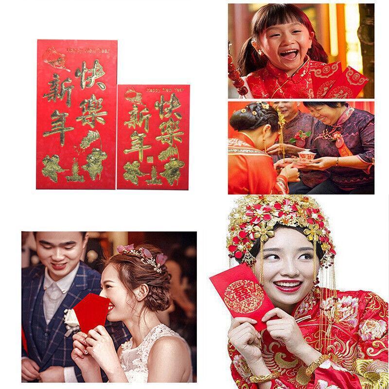 Chinese New Year Red Envelopes, Set of 6 - C - view 6