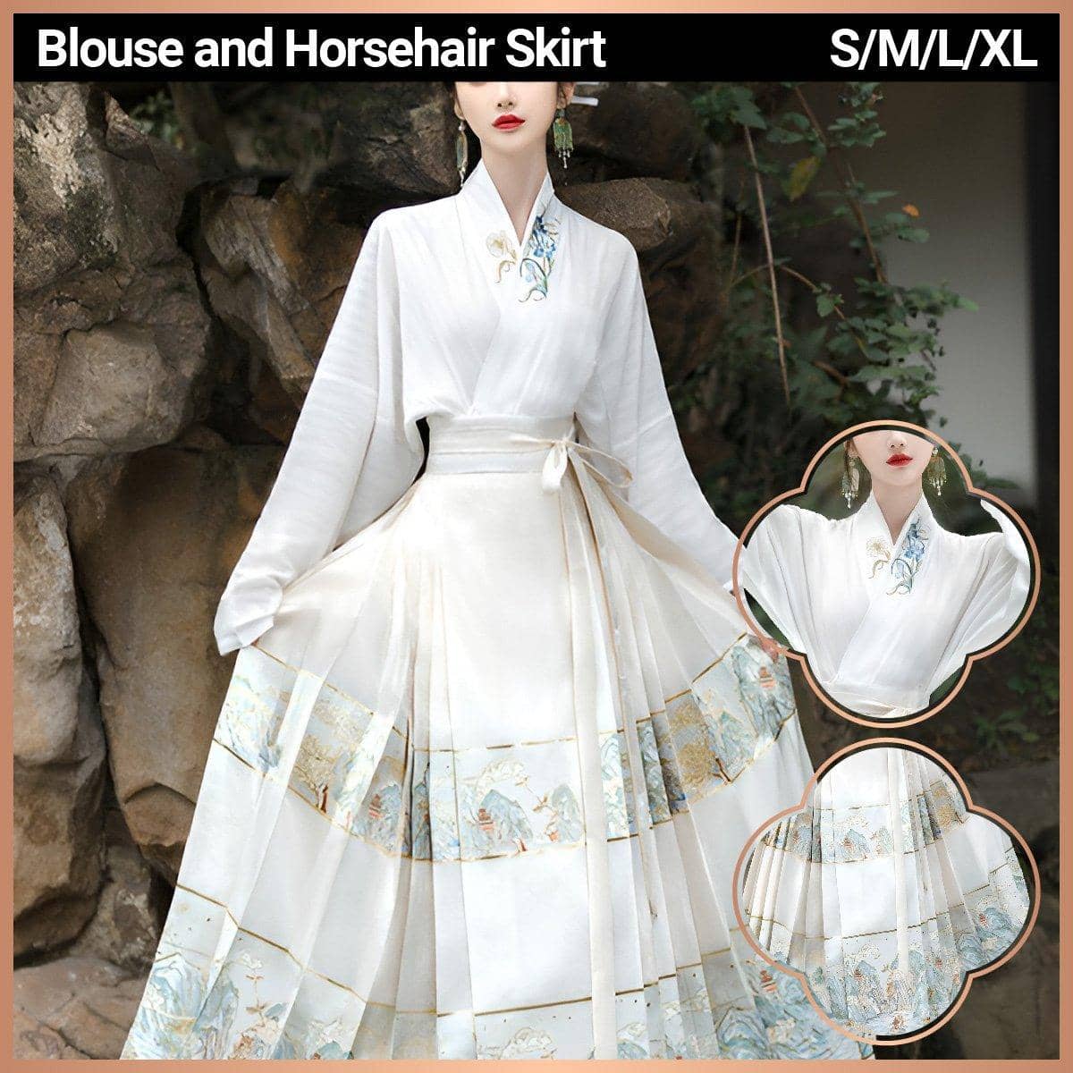 Chinese Style Hanfu Blouse for Girls - XL, Bust 98 cm, Length 56 cm - view 2