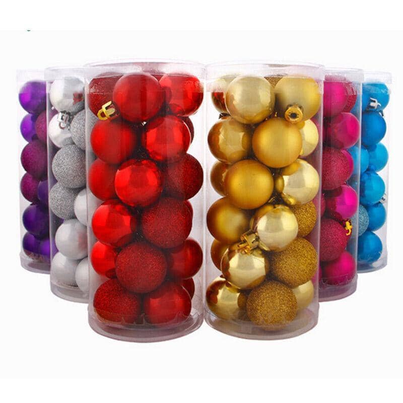 Christmas Tree Baubles, 3 cm, Pack of 24 - Dark Blue - view 3