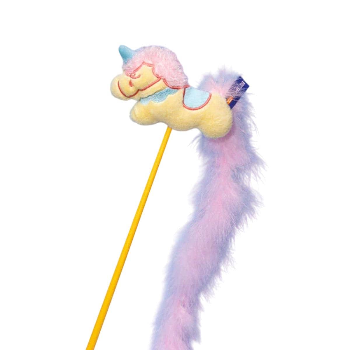 Circus Themed Cat Teaser Stick Toy - Unicorn