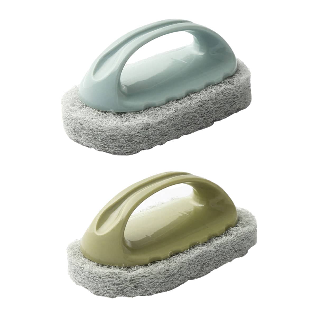 Cleaning Brushes Set 3 Piece Tile Kitchen Scrub Brushes with Sponge - Green - view 3