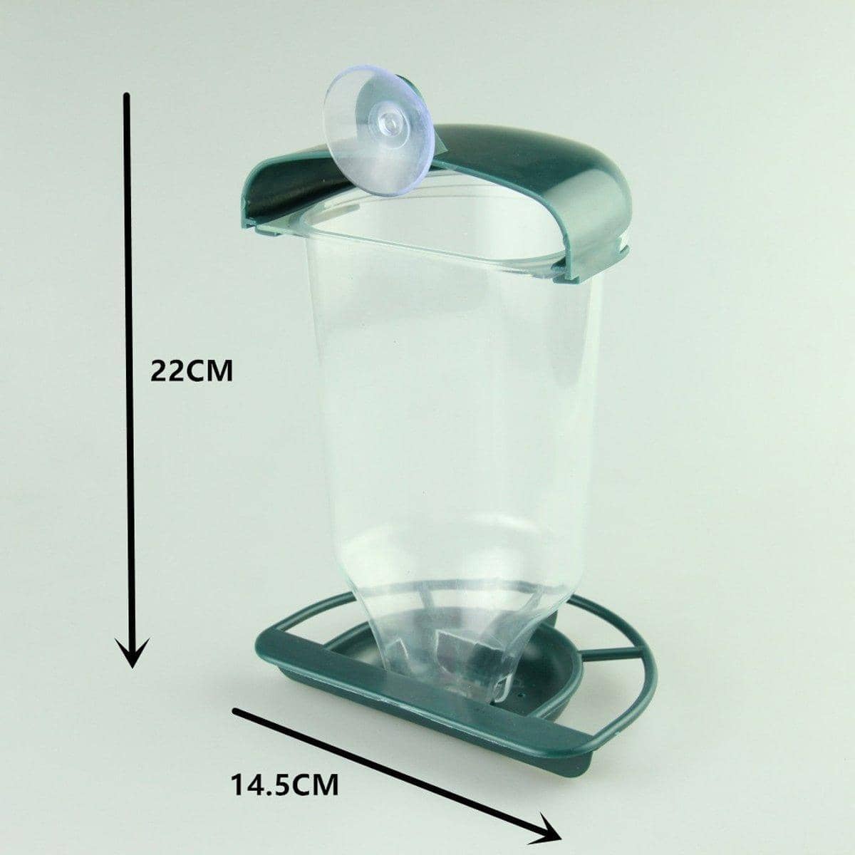 Clear Automatic Hanging Bird Feeder with Cover and Suction Cup - view 3
