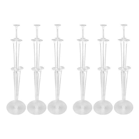Clear Balloon Column Stand Kit with Base, 70 cm - 6 Sets