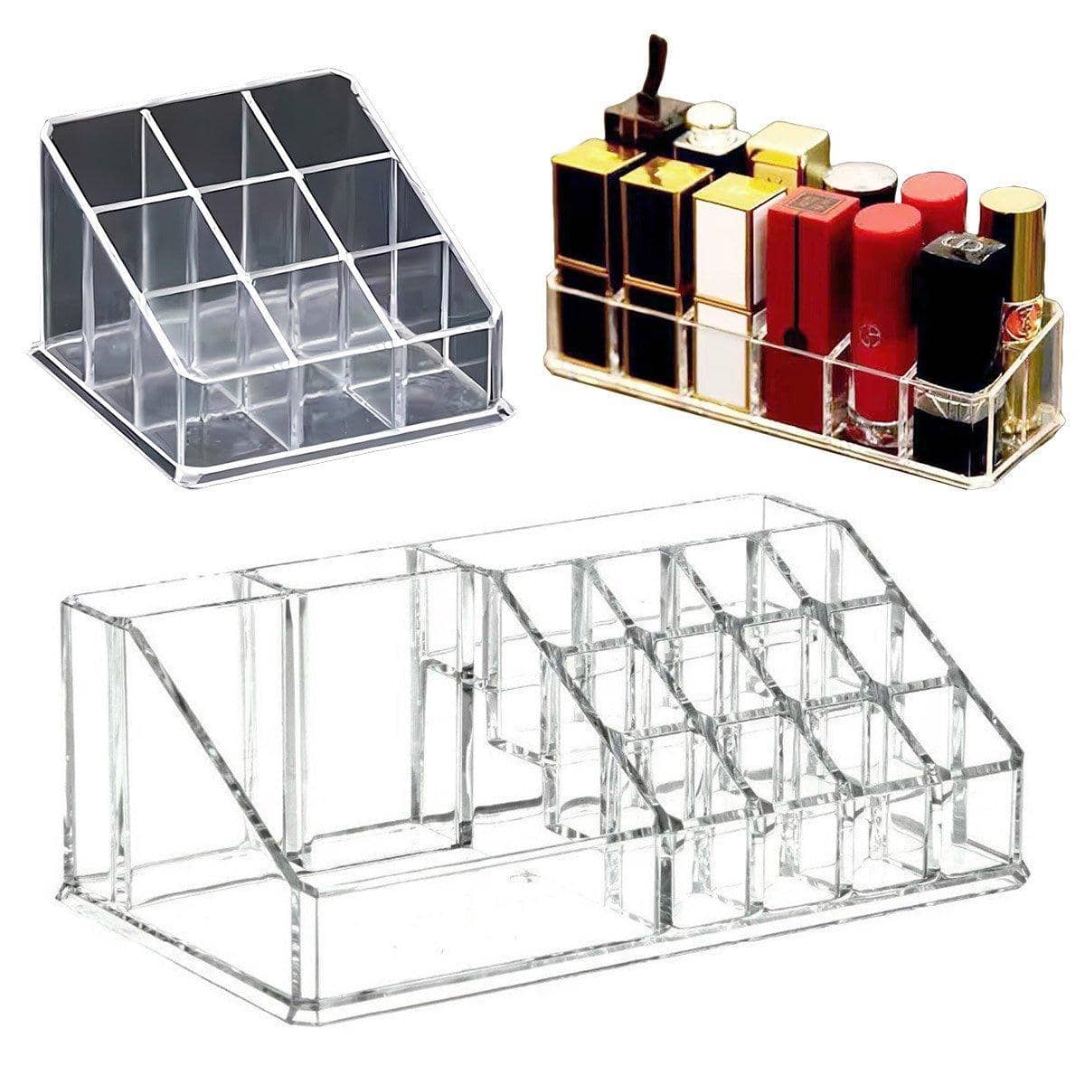 Clear Desktop Storage Organiser Box - 12 Grids - view 3