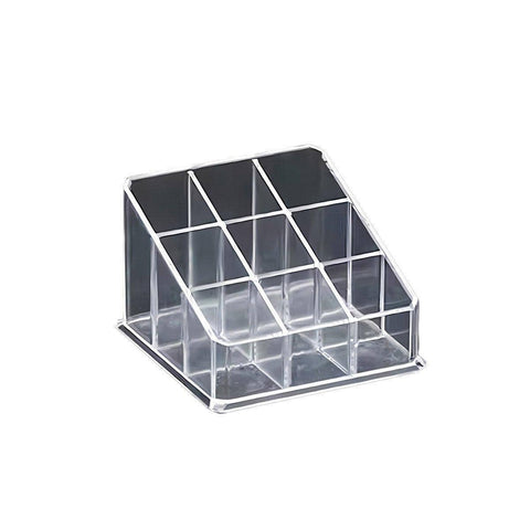 Clear Desktop Storage Organiser Box - 9 Grids (9.8 x 9.8 x 6.5 cm)