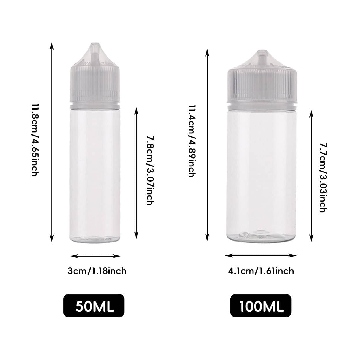 Clear Dropper Bottle Set 50 ml Refill Squeeze Bottles Pack of 30 - 50 ml - view 4