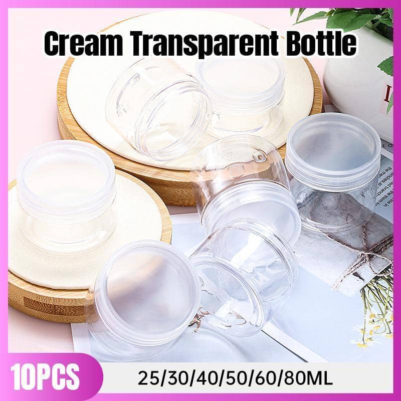 Clear Plastic Jars with Caps, Pack of 10 - 25ml - view 2