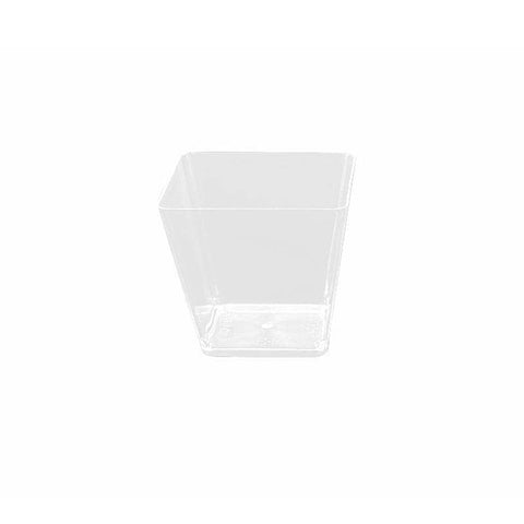 Clear Plastic Square Dessert Cups, 150ml - 70 x 42 mm, Pack of 40