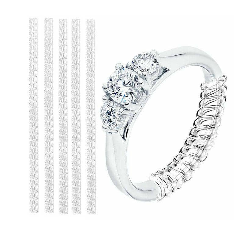 Clear Spiral Ring Size Reducer Invisible Guard Resizer for Jewellery, Pack of 5 - view 5