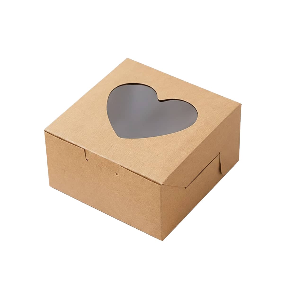 Clear Window Dessert Cake Boxes, Pack of 50 - Kraft Brown