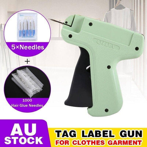 Clothing Price Label Tagging Gun Kit - Green, 1,000 Glue Needles