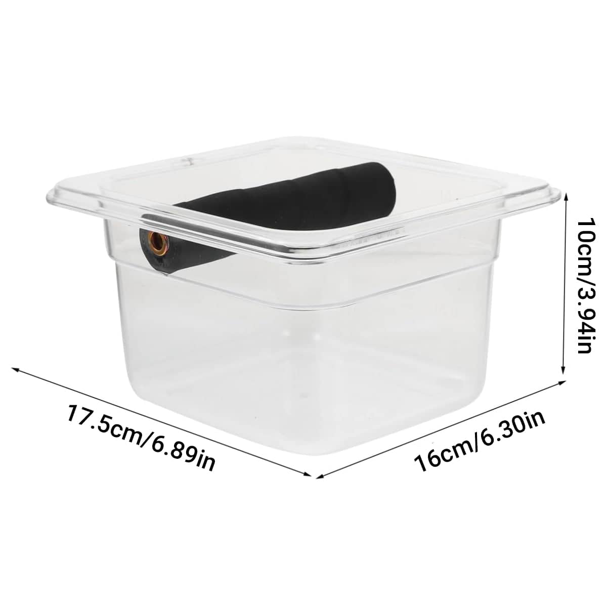Coffee Knock Box Barista Dosing Station with Clear Acrylic Body and Anti Slip Knock Bar - view 3