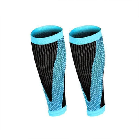Compression Calf Sleeves for Running and Gym, Polyester Spandex - Blue