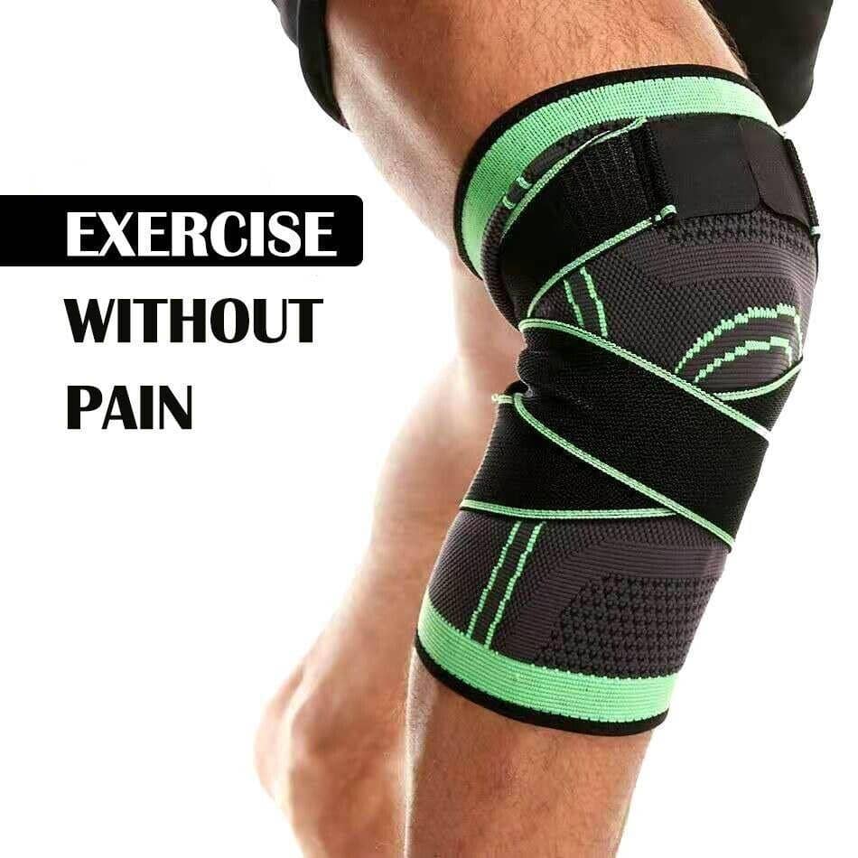 Compression Knee Support Brace - Green, Size S (Thigh 30-35 cm) - view 3