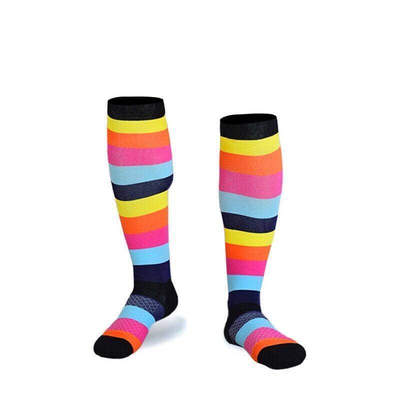 Compression Socks, S/M - Multicolour Stripes