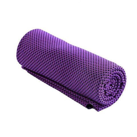 Cooling Towel for Gym, Cycling and Golf, Double Layer Ice Fabric - Purple