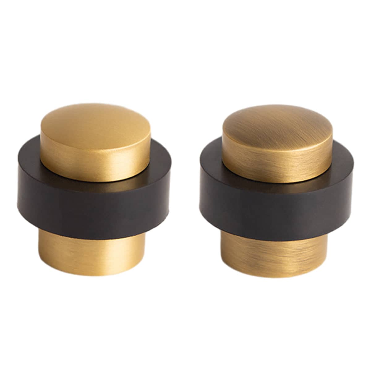 Copper Alloy Door Stopper - Brushed Gold, Floor Mounted - view 3