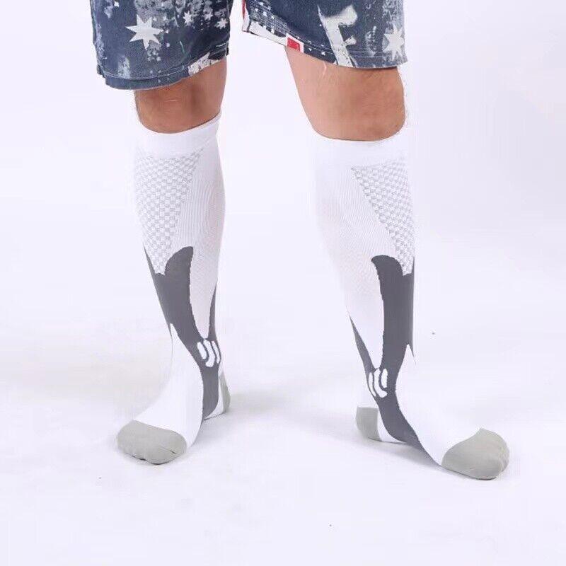 Copper Compression Socks L/XL Unisex Over-The-Calf - Pink - view 7