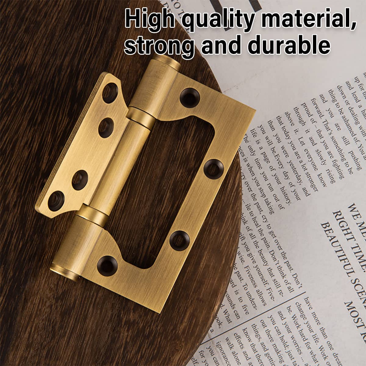Copper Door Hinge, 3.5mm Thick Blade, Concealed Bearing - Dark Bronze - view 5
