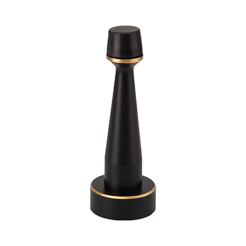 Copper Door Stopper with Rubber Head - Black with Gold Trim