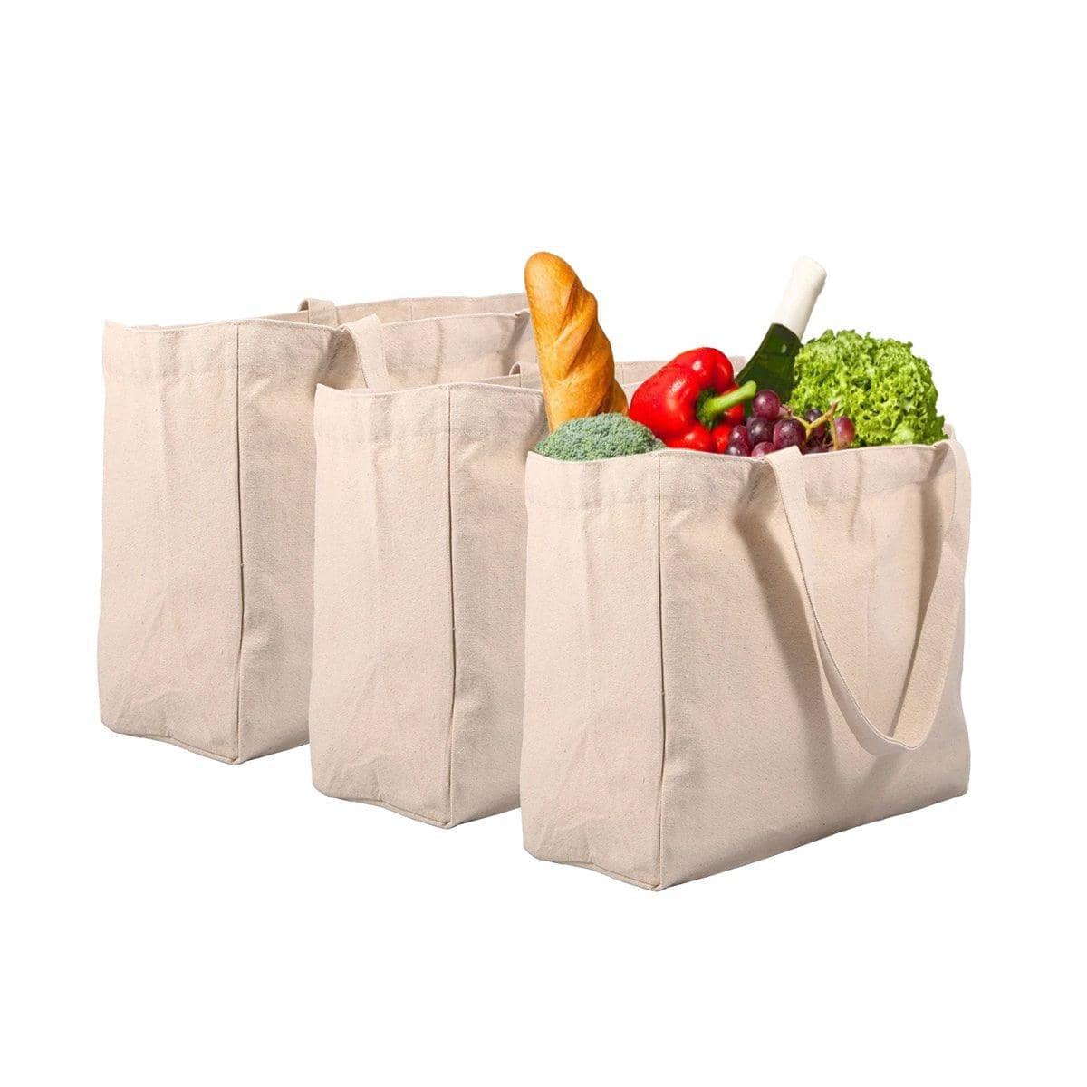 Cotton Canvas Tote Bag Set, Pack of 3, 38 x 25 x 36 cm - view 2
