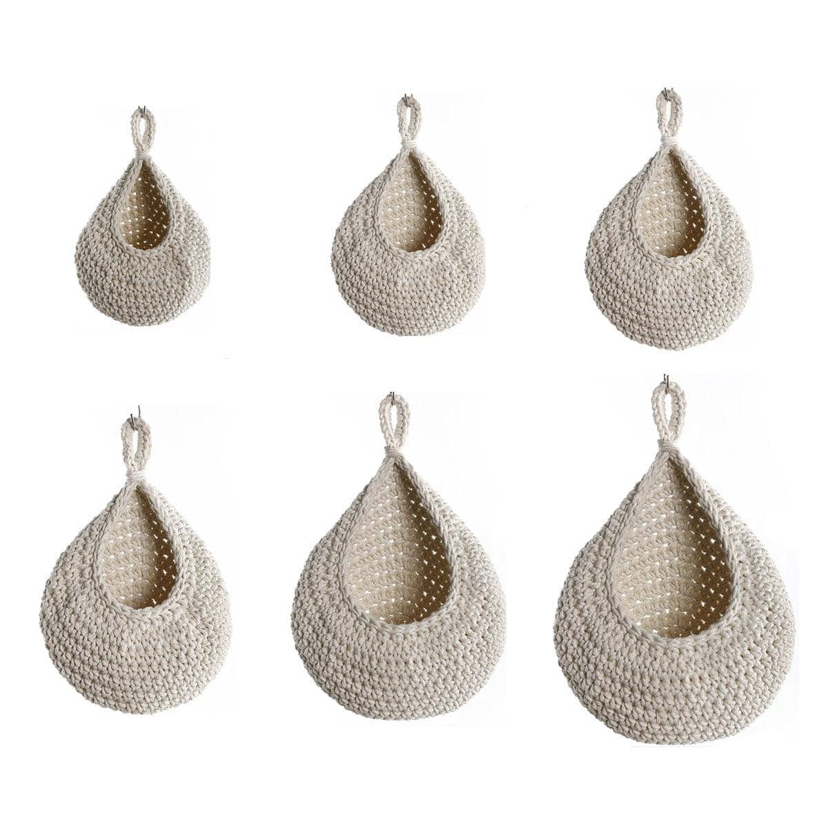 Cotton Rope Wall Hanging Basket - Extra Large (33 x 27 cm) - view 3