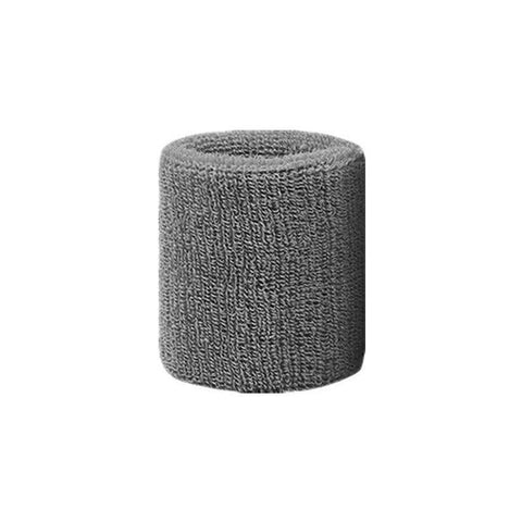 Cotton Sports Wristband Sweatband for Tennis, Gym and Yoga - Grey