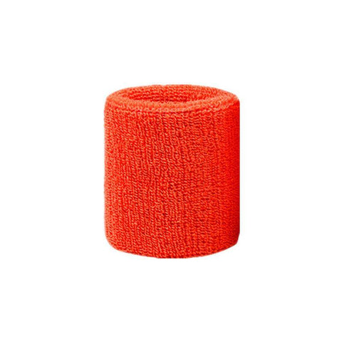 Cotton Sports Wristband Sweatband for Tennis, Gym and Yoga - Orange