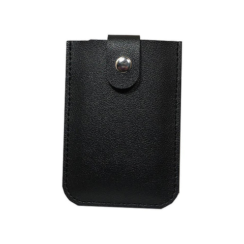Credit Card Holder, Pull-Out Faux Leather - Black