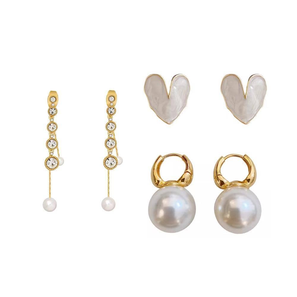 Crystal and Pearl Tassel Drop Earrings for Women - Long Chain Drop - view 3