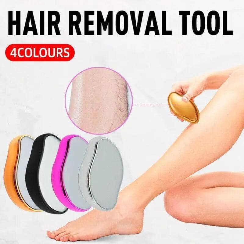 Crystal Hair Removal Eraser Glass Exfoliating Hair Remover for Women and Men - Silver - view 2