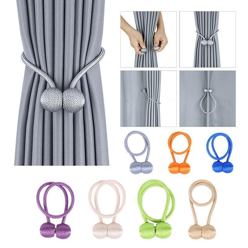 Curtain Tieback with Ball Clasp, Single - Green - view 5