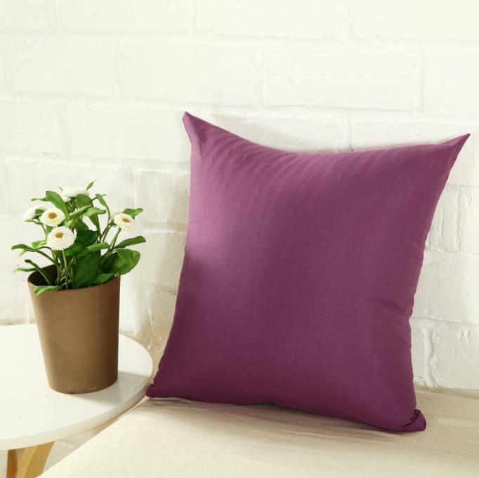 Cushion Cover 40 x 40cm Plain Polyester - Dark Purple - view 14